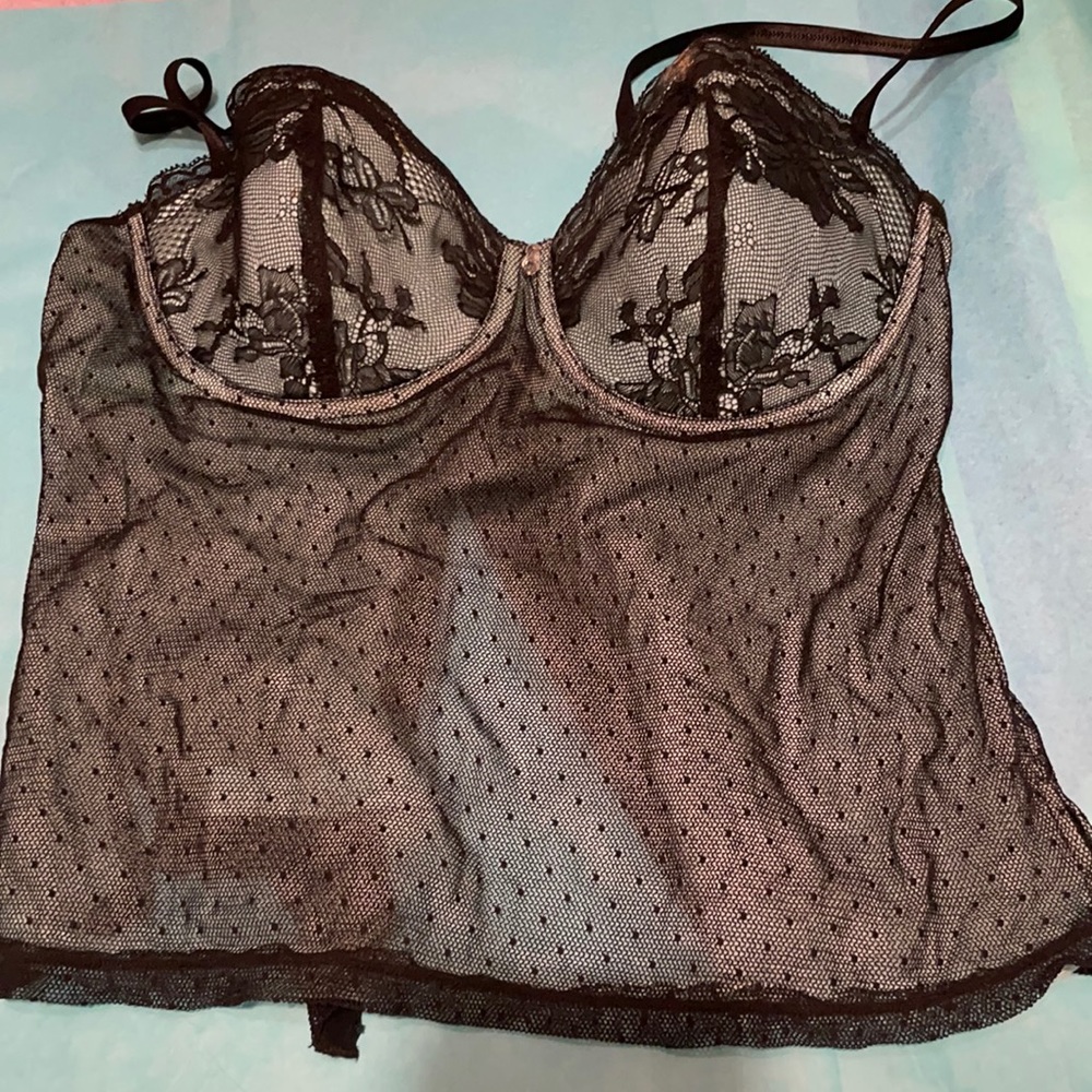 NWOT SECRET TREASURES WOMENS BLACK & BLUE CORSET